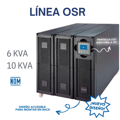 para mayor tiempo de respaldo. Con transformador de aislamiento interno. UPS línea OSR - VICA
